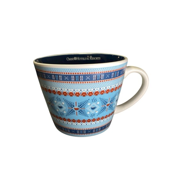 Omni Hotels Resorts Honey And Hank Hot Chocolate Ceramic Mug Fair Isle Pattern - Picture 2 of 11